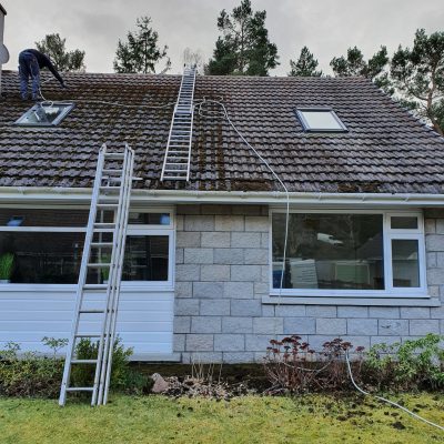Blue Wave Aberdeen Aberdeenshire Roof Cleaning Moss removal work