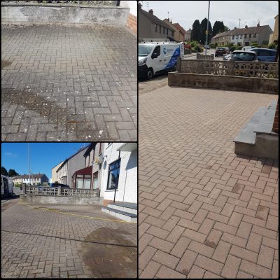 driveway pressure washing Aberdeen Aberdeenshire by Blue Wave External Cleaning