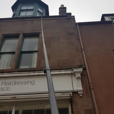 high reach window cleaning Aberdeen and Aberdeenshire by Blue Wave